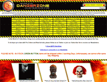 Tablet Screenshot of dangerzone-collectibles.com